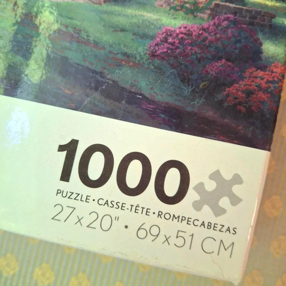 Thomas Kinkade Clocktower Cottage Puzzle 1000 pieces 2011 approx 27